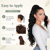 Claw Clip Ponytail Extensions Wavy Natural Black 24 Inch
