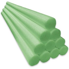 Oodles of Noodles Solid Deluxe Extra Long Pool Noodles - 10 Pack - Approx. 55 inch x 2.75 inch Durable Floating Foam Tubes - Premium Foam Noodle for Swimming, Crafts, Exercise, and Water Activities
