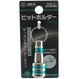 SK11 SBH-G Bit Holder, 0.25 inch (6.35 mm) Axis, Green
