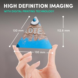 1 x Triangle Coaster - Protein Powder Dry Scoop Fitness Gym Cork Backed MDF Glossy Tea Coffee Accessory #53323