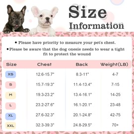 FUAMEY Recovery Suit for Dogs After Surgery,Soft Breathable Dog Bodysuit E-Collar & Cone Alternative Surgical Suit,Male Female Dog Neuter Spay Suits Anti Licking Wounds Onesie Pink Leopard XL