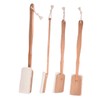 PACKOVE Natural Loofah Bath Brush with Long Wooden Handle Detachable