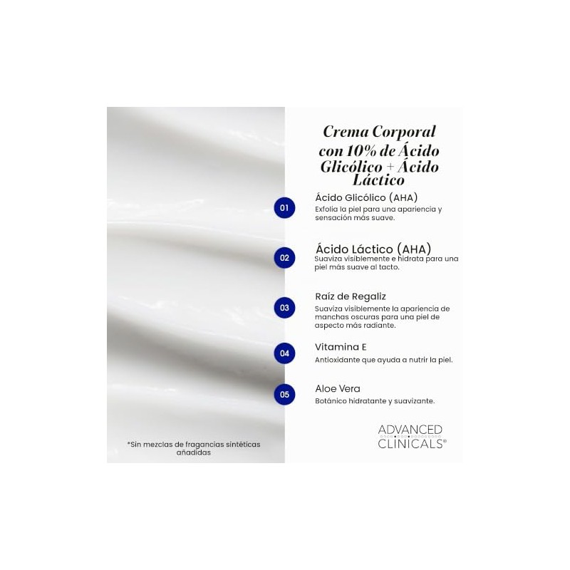 Advanced Clinicals- Loción corporal hidratante para el cuidado de la