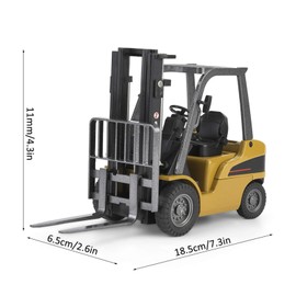 NOENNULL Forklift Truck Model, 1:50 Alloy Forklift Truck Model Engineering Car Toy Small Construction Vehicles 1/50 Vehicle Toy Model Car Toy Forklift for Toddlers Kids Boys & Girls