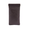 Whatna 16A-T65 Tanned Leather Tanned Leather Glasses Case, Genuine Leather, Compact, Lightweight, Fashionable Magnetic Buttons, Glasses, Glasses Case, Protective Case, Sunglasses Case, Braun