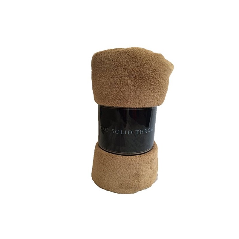 Decotex Warm & Cozy Super Soft Plush Solid Fleece Throw
