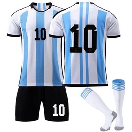 Camiseta de Fútbol, Conjunto de 3 Piezas de Ropa Deportiva de Fútbol para Jóvenes, Camiseta de Regalo para Aficionados