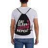 AIMASTZ Eat Sleep Cheer Repeat Unisex Drawstring Backpack Bag Sport