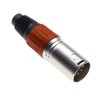 Keple 5 Pole XLR Plug, Red - Male Audio Mic