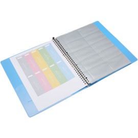 Kokuyo business card holder replacement paper type , Blue