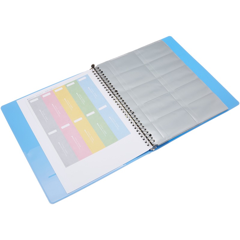 Kokuyo business card holder replacement paper type , Blue