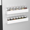 PMMASTO Adhesive Acrylic Spice Rack Organizer for Wall with Nano