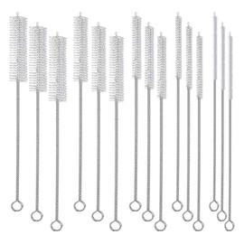 GSHLLO 15 Pcs 30cm Long Straw Cleaner Brush Set Assorted Size Straw Cleaning Brushes Nylon Pipe Tube Cleaners Flexible Pipe Brushes Bendable Brush Cleaning Tool for Water Bottle