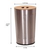 Household Essentials 7081-1 Round Metal Laundry Hamper - Removable Liner