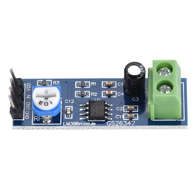 Denash Audio Amplifier Modules, Pack of 5, 200x Gain, 5V-12V,