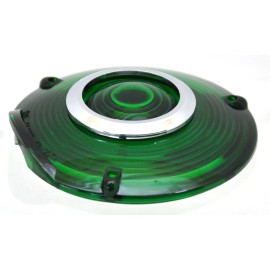 Grand General (GG) Back of Cab Lens Replacement 4" Green with Chrome Ring Plastic 3 Hole GG#86722