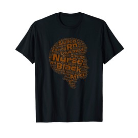 Black Queen Nurse Curly Natural Hair Women Petty Afro Diva T-Shirt