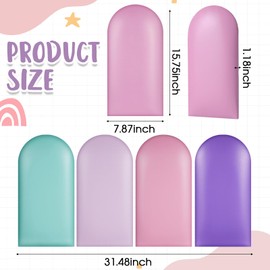 Jetec 4 Pcs Wall Padding for Kids with Autism Playroom Anti Collision 3D 15.75 x 7.87 Inch Peel and Stick Headboard Upholstered Wall Panels for Nursery Protection(Unicorn Series)