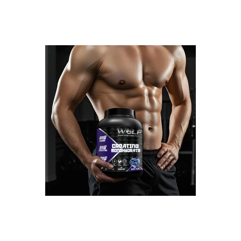 Suplemento Creatina Monohidratada Wolf 1 Kg 200 Servicios