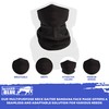 RUGGED BLUE 6 Pack Black Multipurpose Neck Gaiter Bandana Face