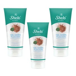 Pack 3 Gel Extra Fijación Capilar 250ml Shelo Nabel