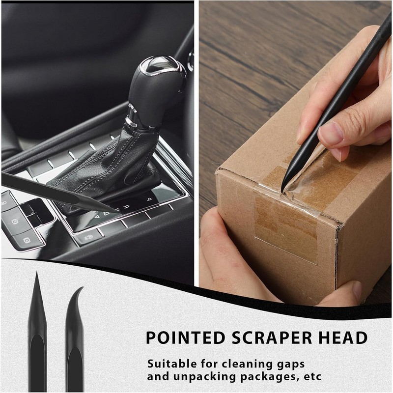 6 Pcs Plastic Scraper - Non-Scratch Crevice Cleaning Tool Multi-Purpose