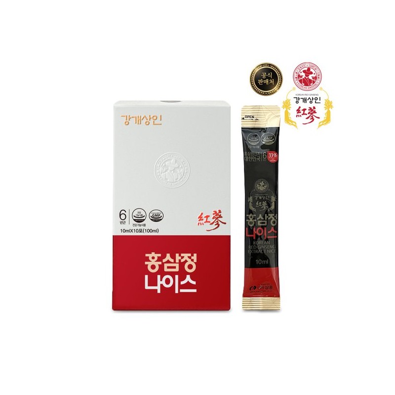 강개상인 홍삼정나이스(10ml x 30포) 스틱형 6년근 올바르게 만듭니다 Kang Gae