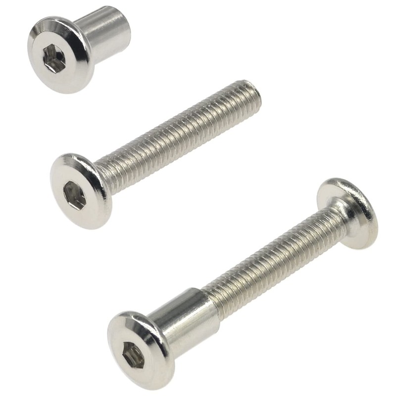 10 Sets M6*35 Hex Socket Furniture Pair-Locking Connection Screws Bolts