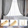 Warm Gold Curtain Drapery Holdbacks,2Pcs Solid Aluminum U Shaped Wall