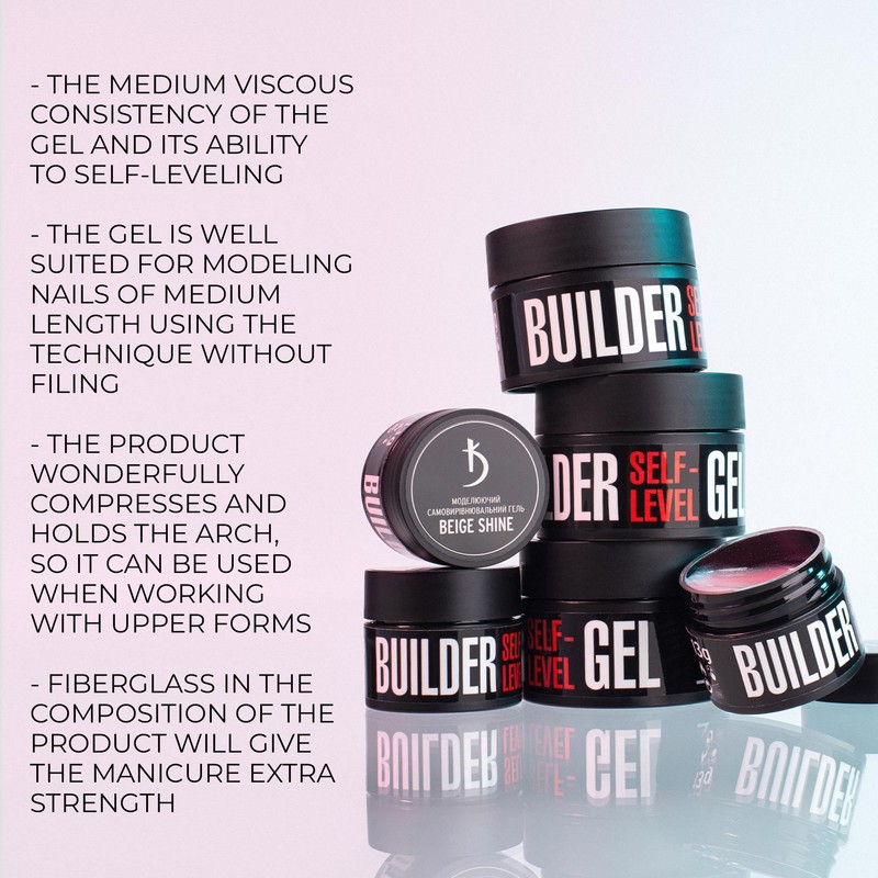 K Professional Builder Gel - Self Level - Nail Modelling