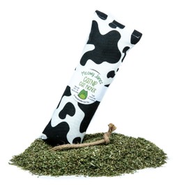 Meowy Janes Tough Canvas Cat Kicker Toy, Stuffed with 100% Catnip (1/4 LB), Original, Super Potent Canadian Catnip! | All Natural Large Size 10" Kitty Kicker (Cow)