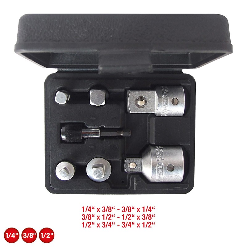 KS Tools 917.0707 Magnifying and Reducing Adaptor Set, 7-Piece Set