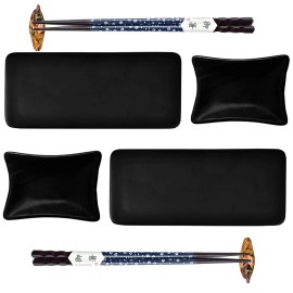 Artcome 8 Piece Japanese Style Ceramic Sushi Plate Dinnerware Set With