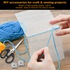 Realure 17 Pcs Cross Stitch Plastic Mesh Canvas Sheets with