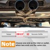 A-KARCK 2.5" Inlet Exhaust Resonator, 2.5" Inlet 2.5" Outlet 11.5"