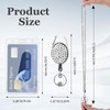 Heclia Retractable ID Badge Holder with Bling Neck Strap Lanyard