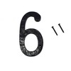 WIGANO 5.5"Hotel House Door Numbers Cast Iron Black (6 (Six))