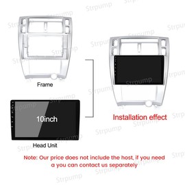 10.1'' Car Radio Stereo Dash Frame Fascia Bezel Panel w/Power Harness Cable Compatible for Hyundai Tucson 2004 05 06 07 08 09 Install Mount Kit