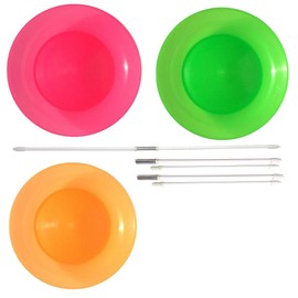 Juggle 4 Fun Dish Spinner (Pink / Green / Orange) Set of 3