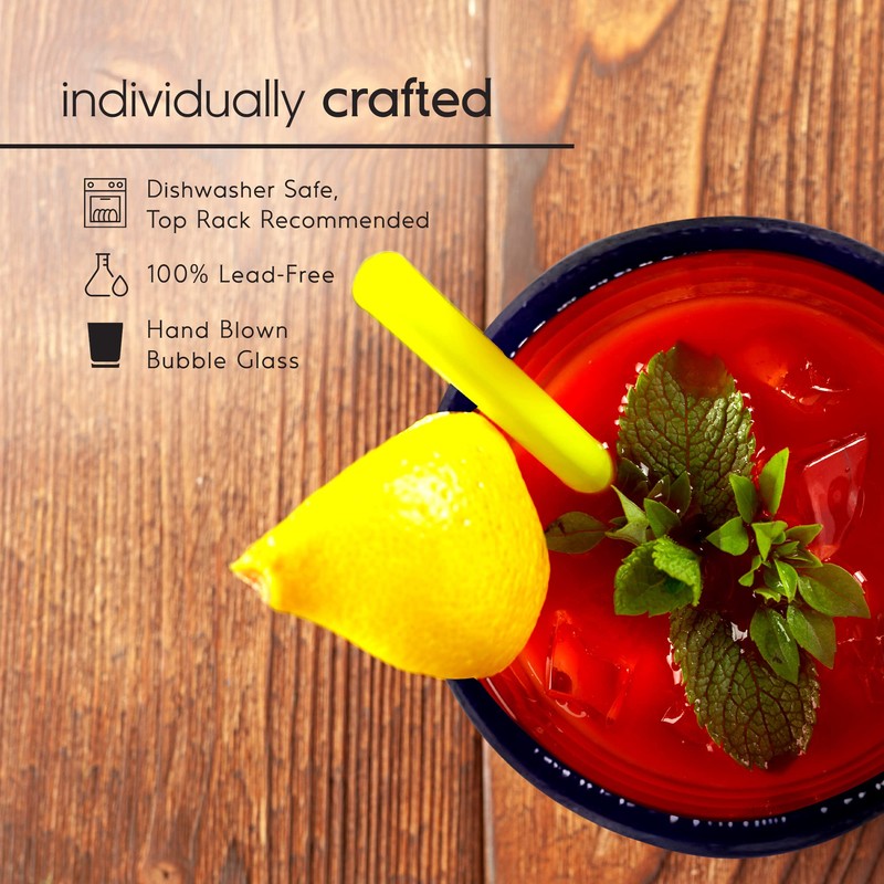 MexHandcraft Cobalt Blue Rim 10 oz Tumblers (set of 6),