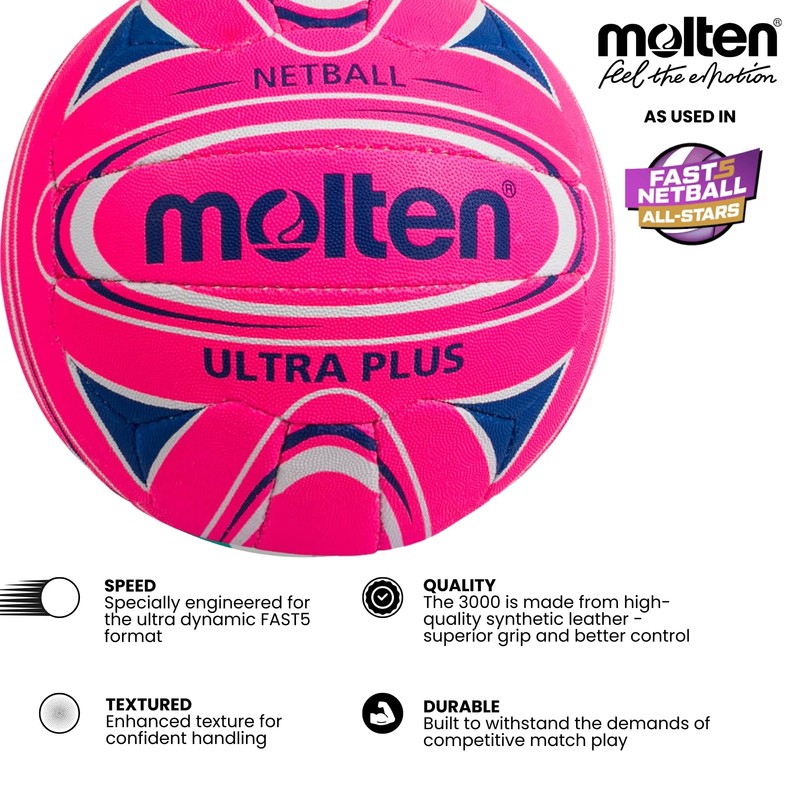 Molten Fast 5 International Netball - Pink