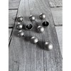 Dark Silver Domed Small Metal Buttons Hemisphere with Eyelet 11