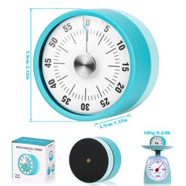 Kitchen Timer, Magnetic Kitchen Timer, Clock Digital Visual Timer 60-Minute Mechanical Kitchen Timer for Kids Teacher Classroom Meeting Children Adults
