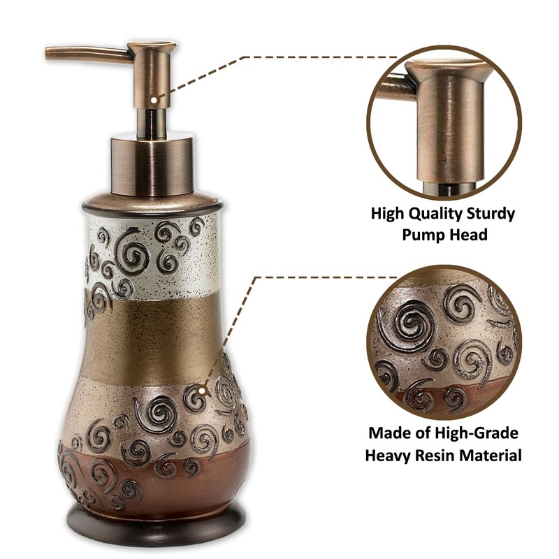 Popular Bath Soap Dispenser/Lotion Pump, Miramar Collection, Multicolor