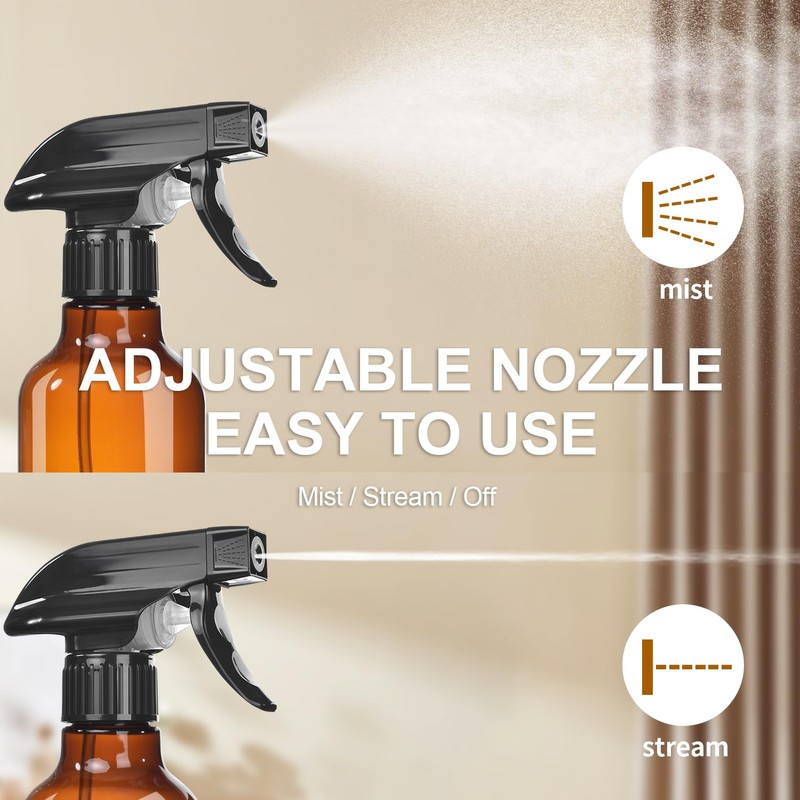 Uineko Spray Bottles 2-Pack, 10 Oz, Mist & Stream, Heavy