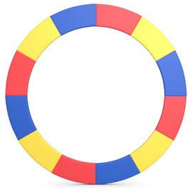 Giantex Trampoline Pad, Exercise Fitness Gymnastics Trampoline,Trampoline Pad Replacement Bounce Frame, Edge Cover Springs Protection Pad, Rebounder Trampoline (Rainbow, 14 ft)