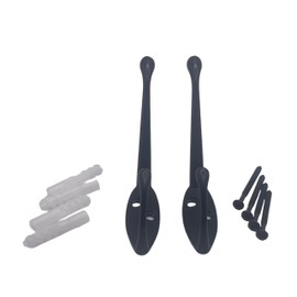 Aretro Hat & Coat Bath Robe Hooks Hanger 85mm Black Metal Screws Included Back of Door Wall Hook 1 Pack of 2
