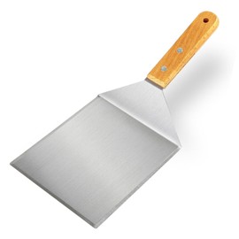 Stainless Steel Spatula, Griddle Grill Spatula, Heavy Duty Barbecue Turner, Hamburger Turner Shaver with Beveled for BBQ Pancake Flipper