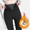 Nello Tummy Control Zipper Hook Yoga Fleece Leggings SD-1004734 Black/L 3ea