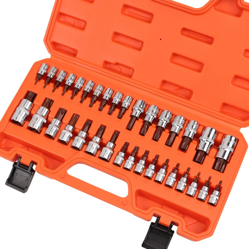 HORUSDY 34PC Master Torx Bit Socket Set S2 Steel 1/2"